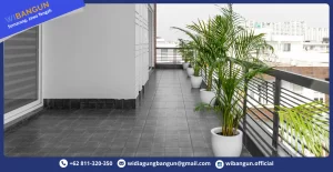 pemasangan keramik balkon