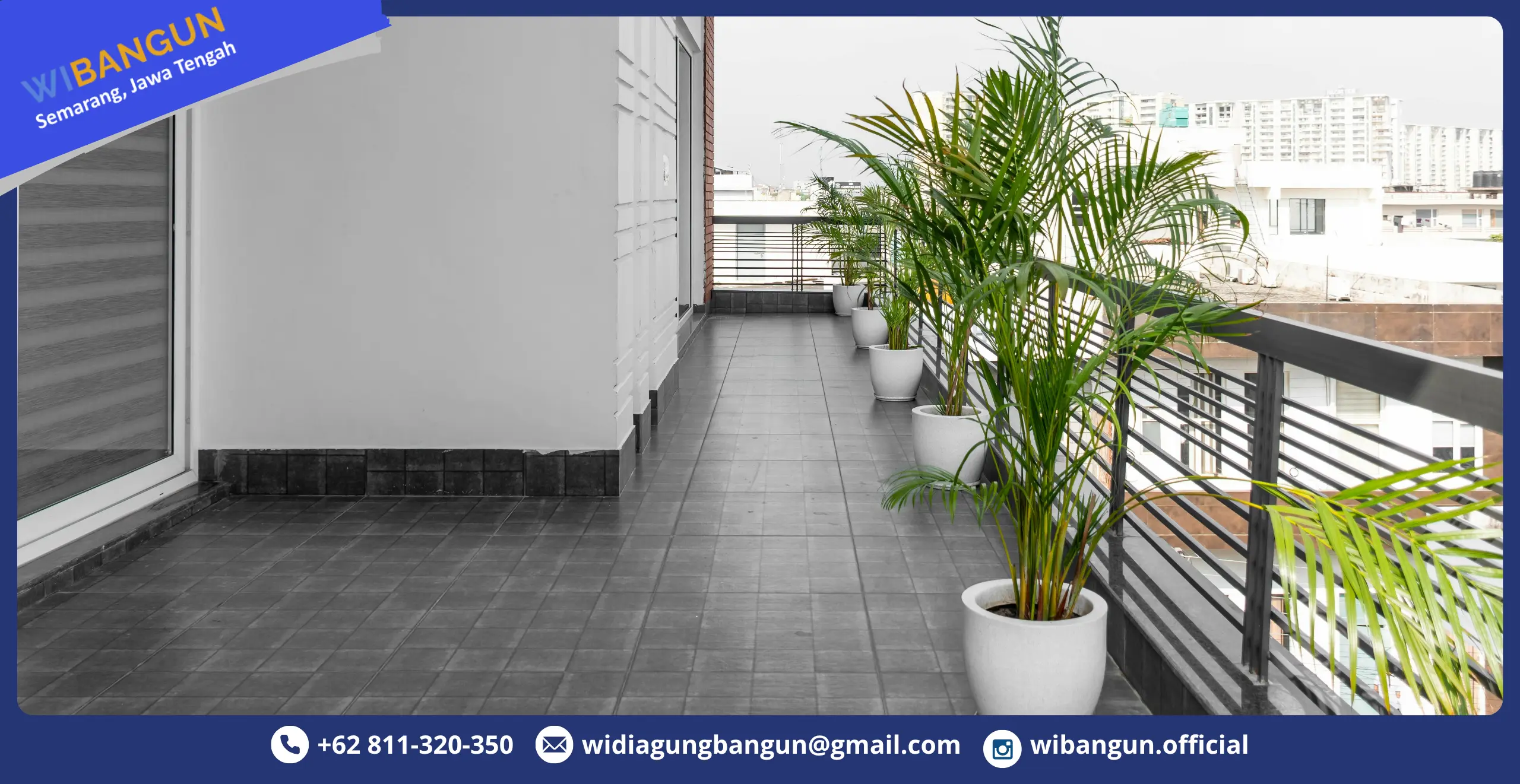 pemasangan keramik balkon